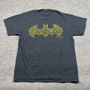 DC Comics Shirt Mens L Batman Math Equation Logo T-Shirt Black Short Sleeve